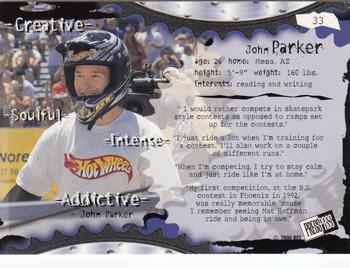 2000 Press Pass Rage Extreme Sports #33 John Parker Back